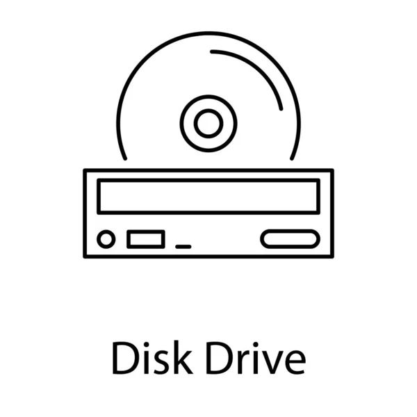 Floppy Disc Vector Nel Design Della Linea — Vettoriale Stock
