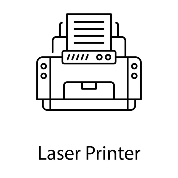 Laser Printer Vector Lijn Ontwerp — Stockvector