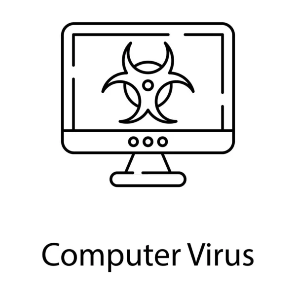 컴퓨터 바이러스 디자인 — 스톡 벡터