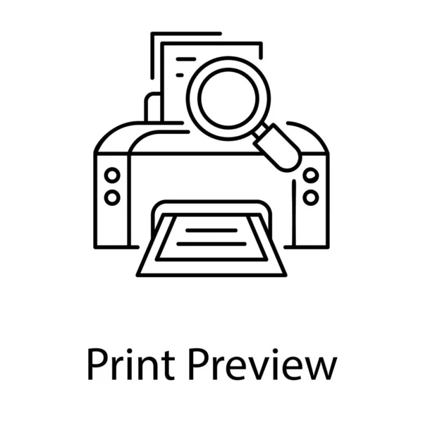Vista Previa Impresora Vector Línea Diseño — Archivo Imágenes Vectoriales