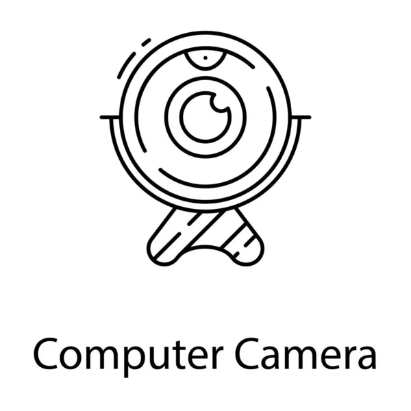 Webcam Icono Línea Diseño Vectores — Vector de stock