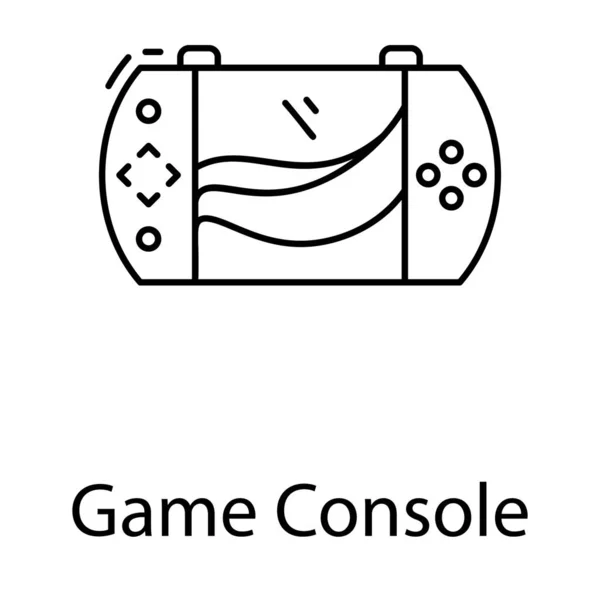 Line Game Console Vector Icon Design — Stock Vector