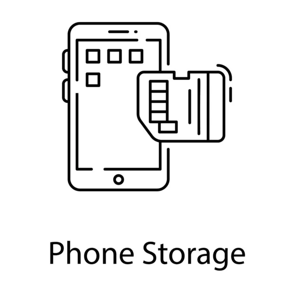 Phone Storage Vector White Background — Stock Vector