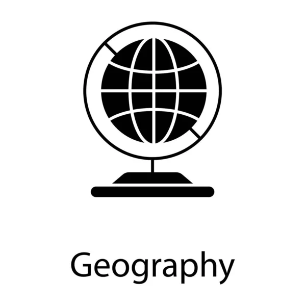 Geologia Logo Wektor Projekt Glif — Wektor stockowy