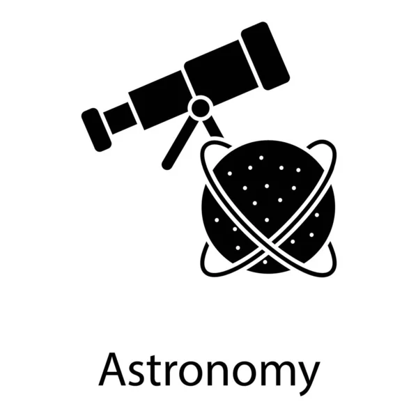 Astronomie Solide Ikone Des Glyphen Vektors — Stockvektor