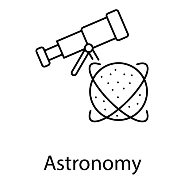 Astronomie Liniensymbol Des Linienvektors — Stockvektor