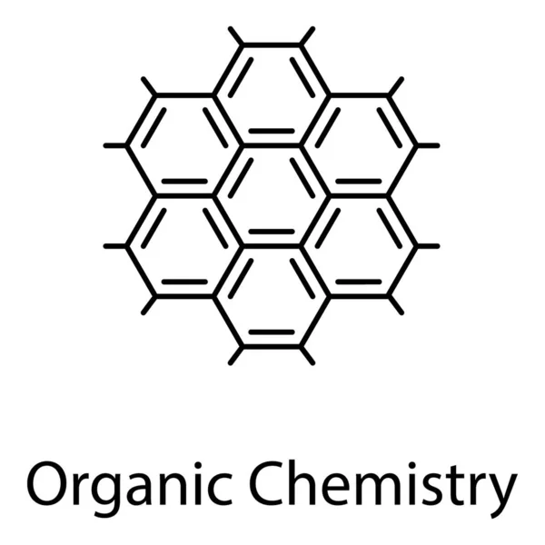 Organic Chemical Science Line Logo Design — Stock Vector