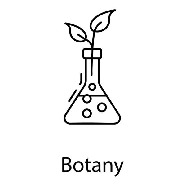 Ikona Botanika Návrhu Čáry — Stockový vektor