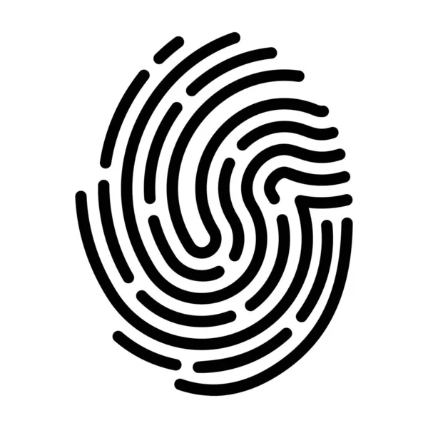 Fingerscanner Symbol Gefüllten Design — Stockvektor