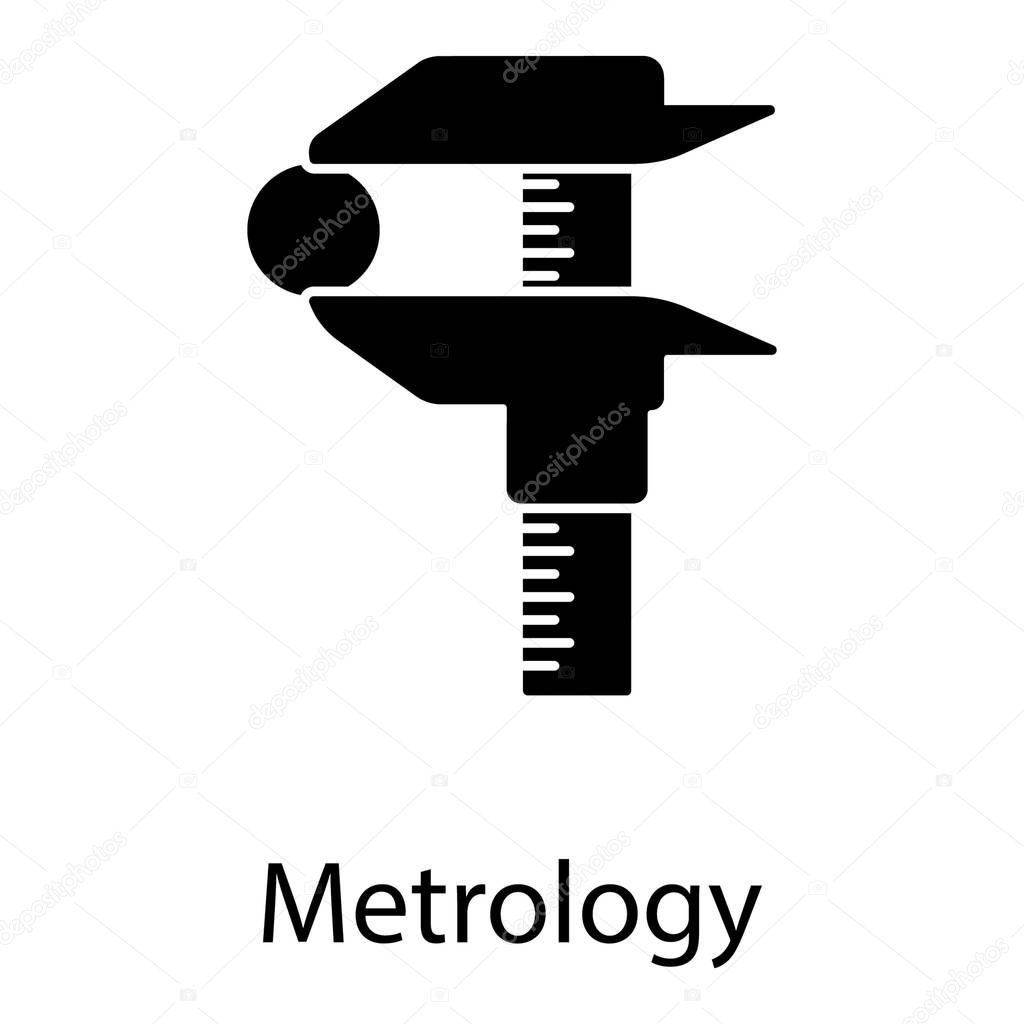 Icon of metrology in glyph design 