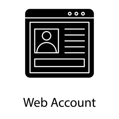 Dolgulu tasarımda Web hesabı simgesi.