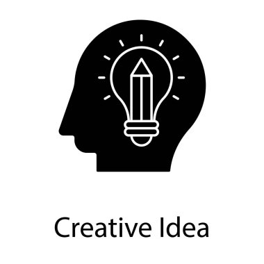 Yaratıcı fikir vektör katı tasarım