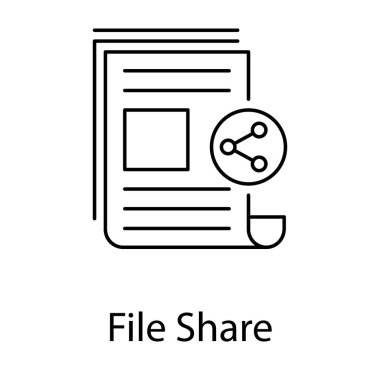 Ile share satır tasarımı simgesi.