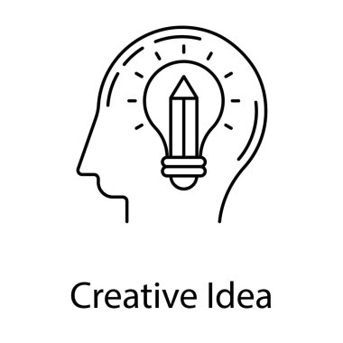 Yaratıcı fikir vektör hattı tasarımı