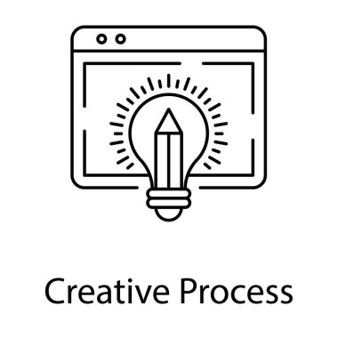 Yaratıcı süreç vektör hattı tasarımı