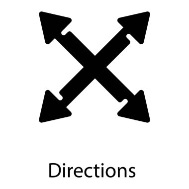 Katı ok yönü sembolü vektör tasarımı 