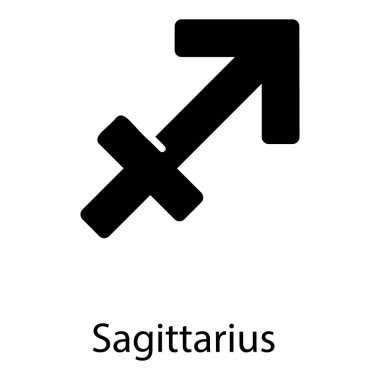 Beyaz arka planda glyph yay vektörü 