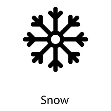 Kar tanesi vektör tasarımının glyph tasarımı  