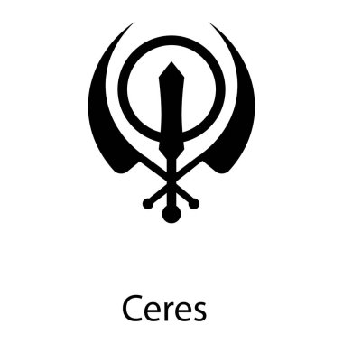 Ceres vektörünün dolgulu tasarımı 