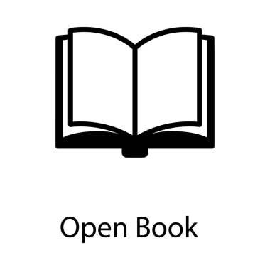 Katı tasarımda açık kitap vektörü 