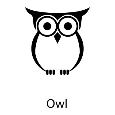 Baykuş metafor vektör katı tasarım 