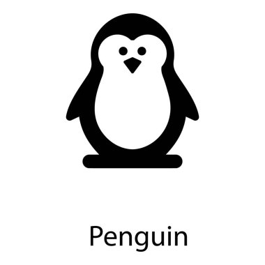 Beyaz arka planda Penguen vektör tasarımı 