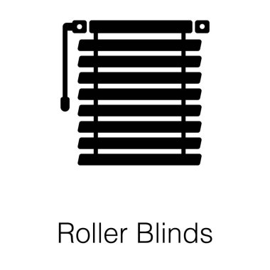 Glyph silindir panjur vektör tasarımı 