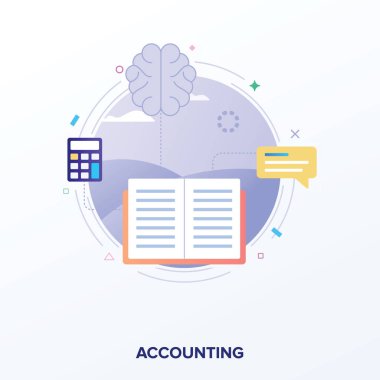 Beyaz arka planda finansal muhasebe vektörü 