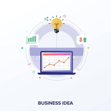 Beyaz arka planda iş fikri vektörü 