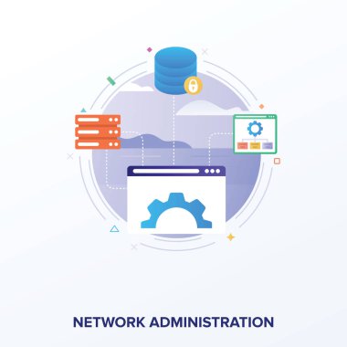 Satır vektöründe web ayarları çizimi