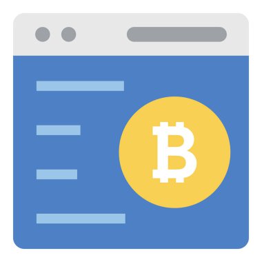 Beyaz arka planda yalıtılmış Bitcoin Web sayfası