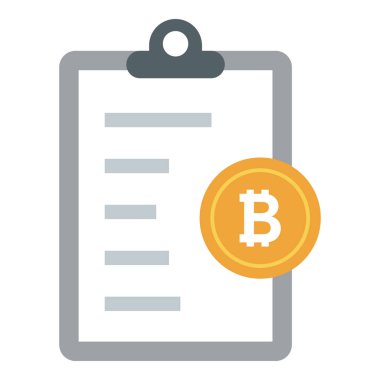 Bitcoin belge vektör düz tasarım 