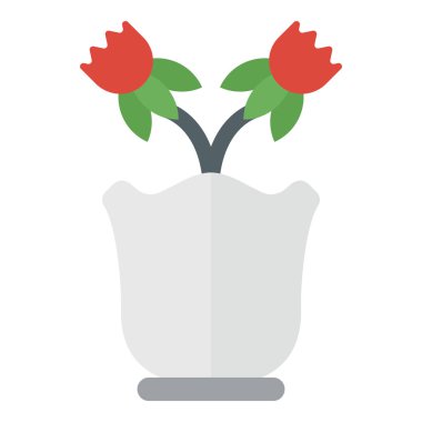 Dekoratif bitki vektör düz tasarım 