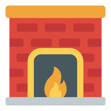 Tuğla fırın vektör düz tasarım 