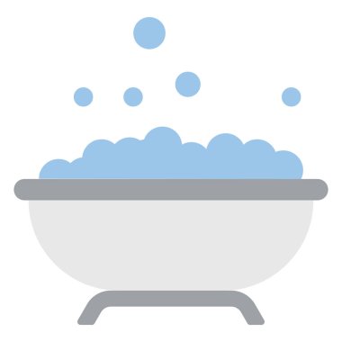 Düz küvet vektör ikonu tasarımı 