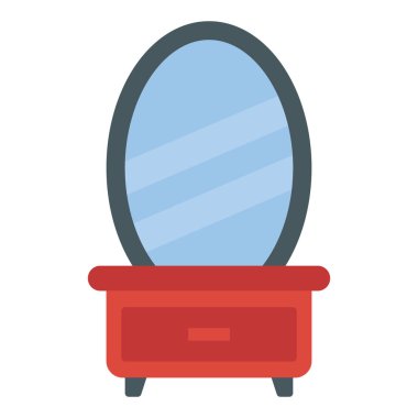 Düz tuvalet masası vektör tasarımı 