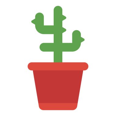 Kaktüs bitki vektör düz tasarım 