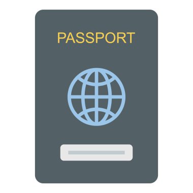 Düz tasarımda seyahat pasaportu vektörü  