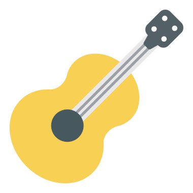 elektronik müzik gitar düz simgesi 