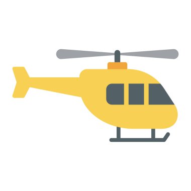 Düz helikopter simgesi vektör tasarımı 