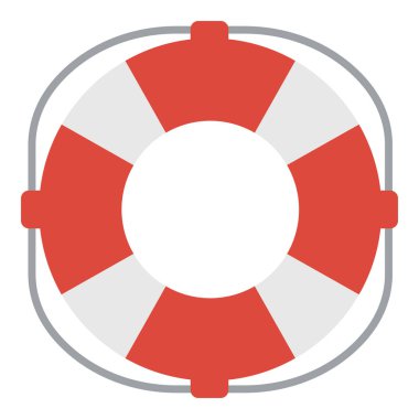 Düz vektörde lifebuoy simgesi 
