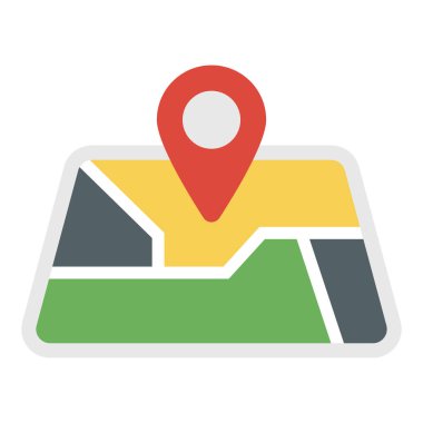 Düz tasarımda harita navigasyon vektörü  