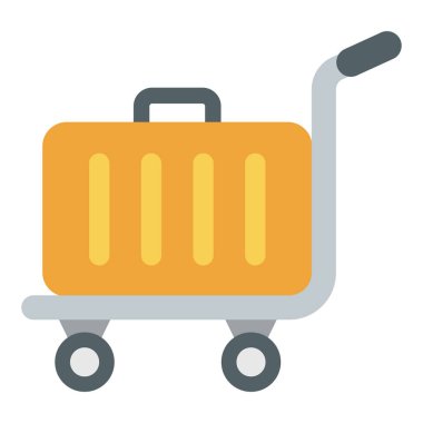 Bagaj sepeti vektör düz tasarım 