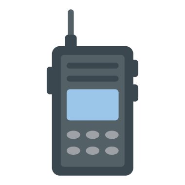 Düz taşınabilir walkie talkie vektör 