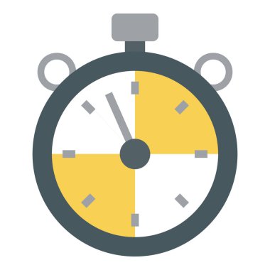 Düz vektör dizaynında kronometre simgesi.