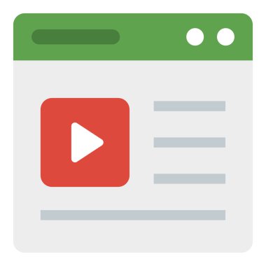 Web video akışı vektör tasarımı 