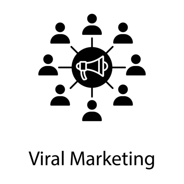 Icon Viral Marketing Filled Design — Stock Vector