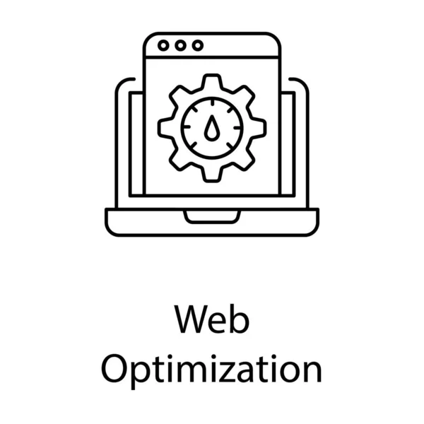 Pictogram Voor Weboptimalisatie Lijn Ontwerp — Stockvector