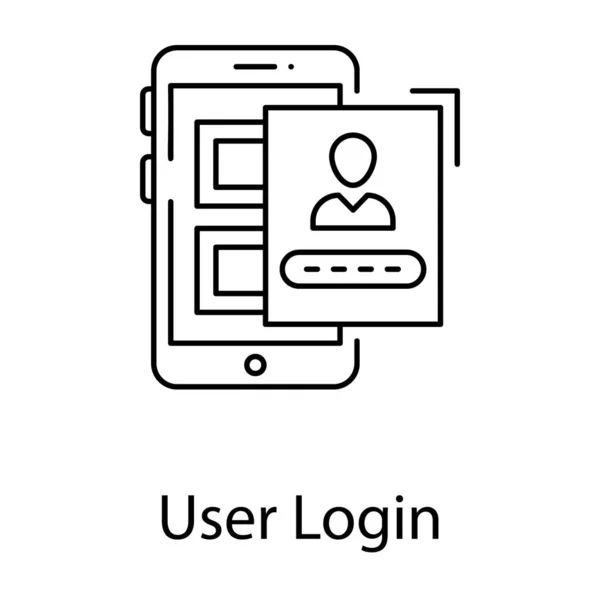 Web Benutzer Login Zeile Symbol — Stockvektor