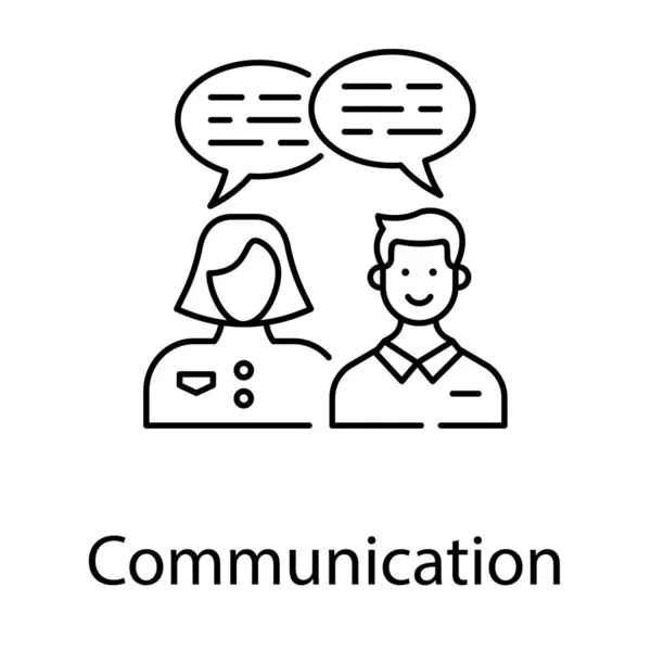 Personnes Avec Chatbot Persona Concept Communication — Image vectorielle